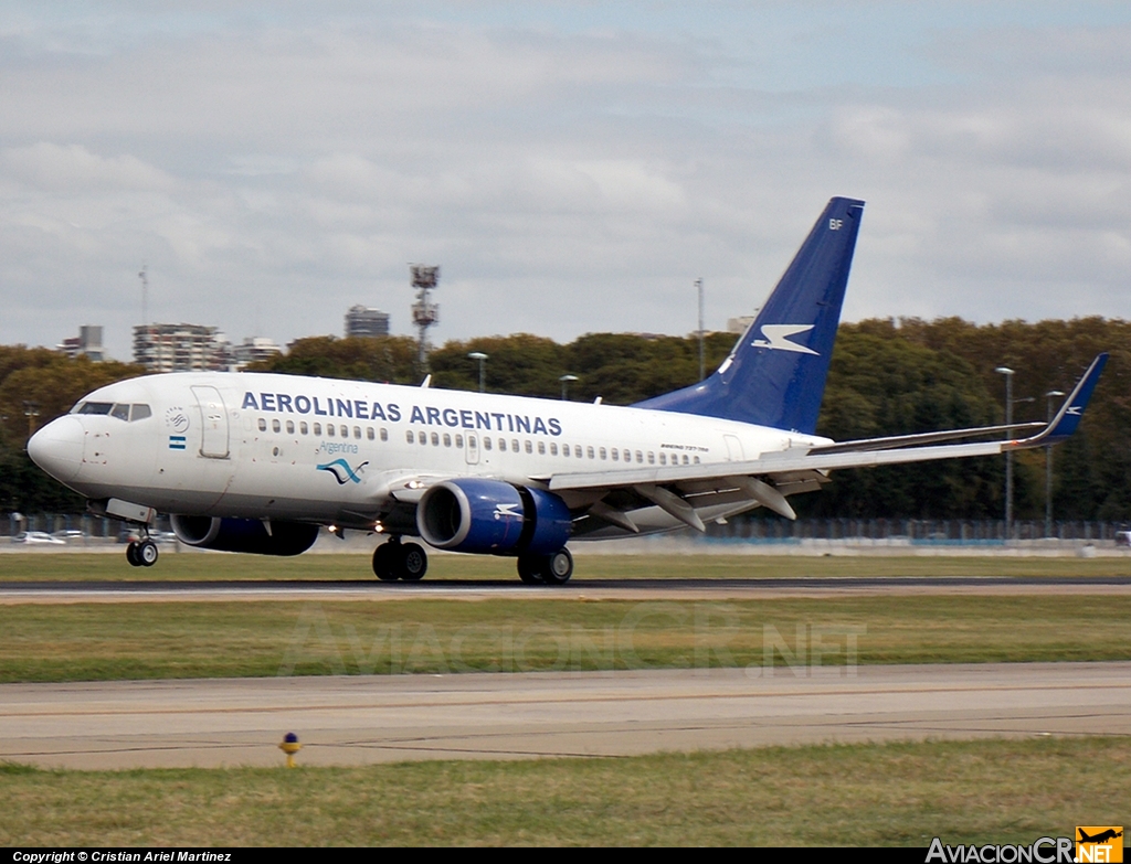 LV-CBF - Boeing 737-76N - Aerolineas Argentinas