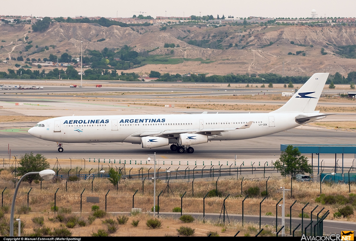 LV-CEK - Airbus A340-312 - Aerolineas Argentinas