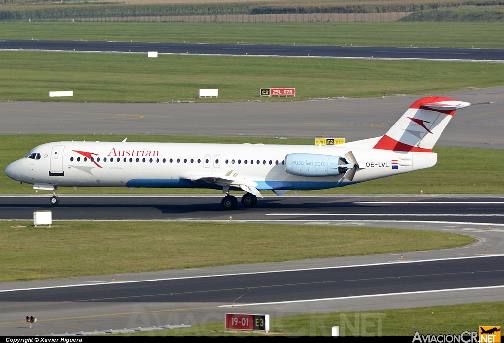 OE-LVL - Fokker 100 - Austrian arrows