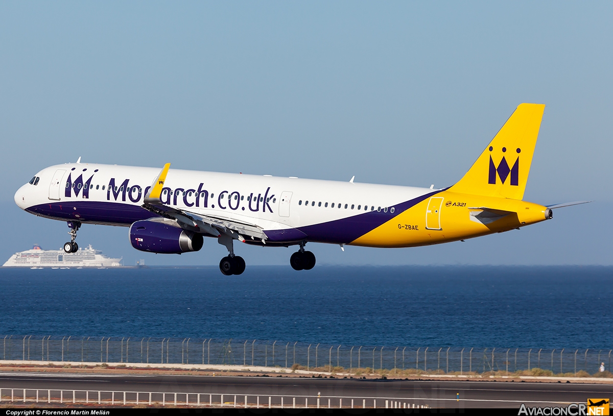 G-ZBAE - Airbus A321-231 - Monarch Airlines