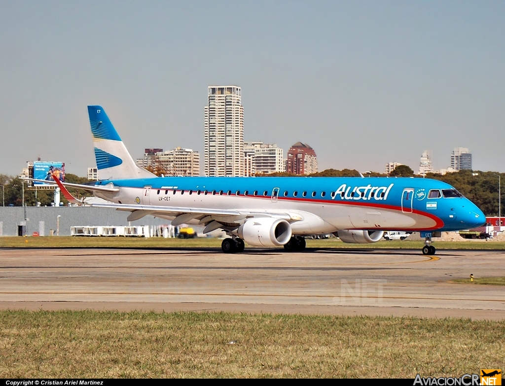 LV-CET - Embraer 190-100IGW - Austral Líneas Aéreas
