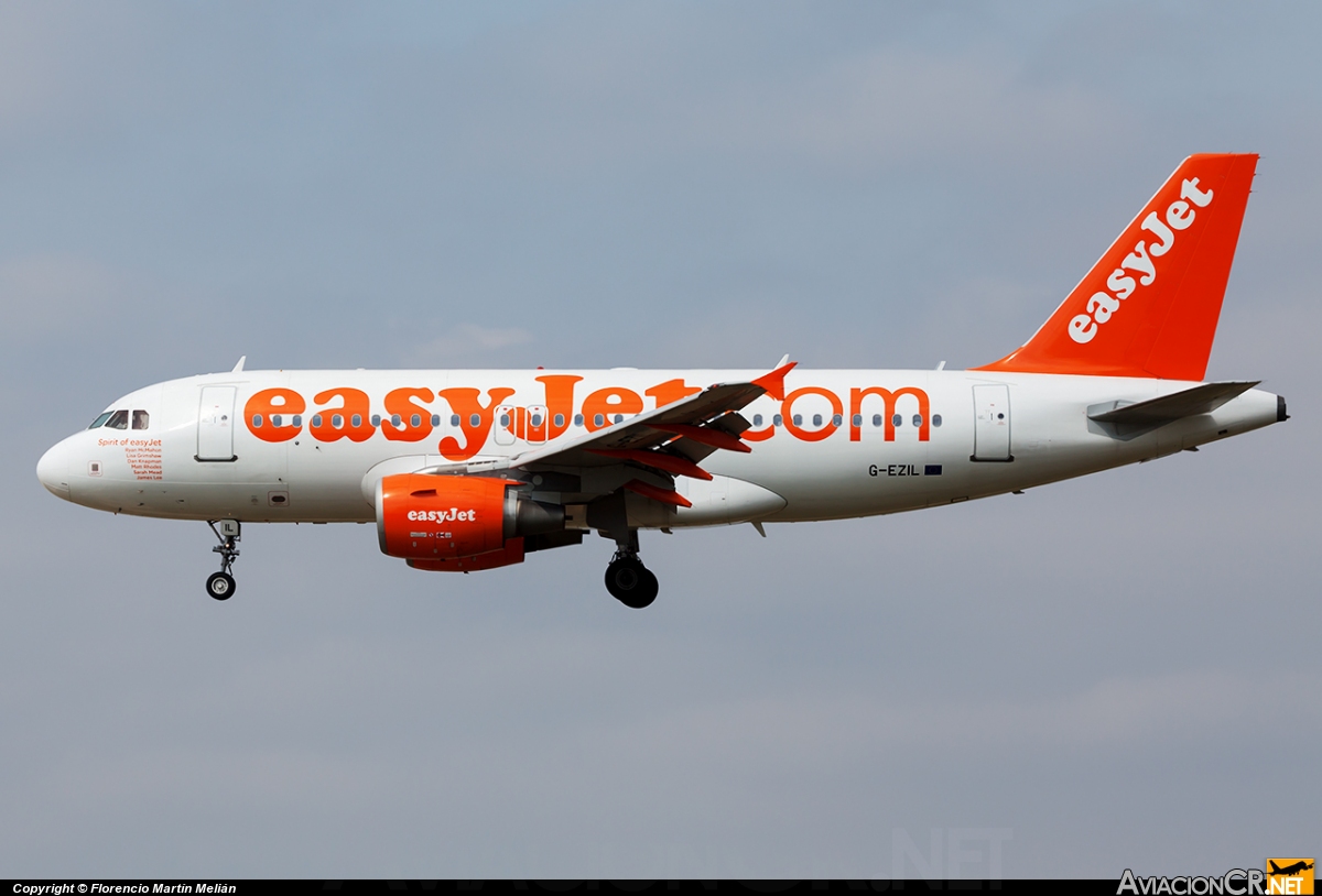 G-EZIL - Airbus A319-111 - EasyJet Airlines