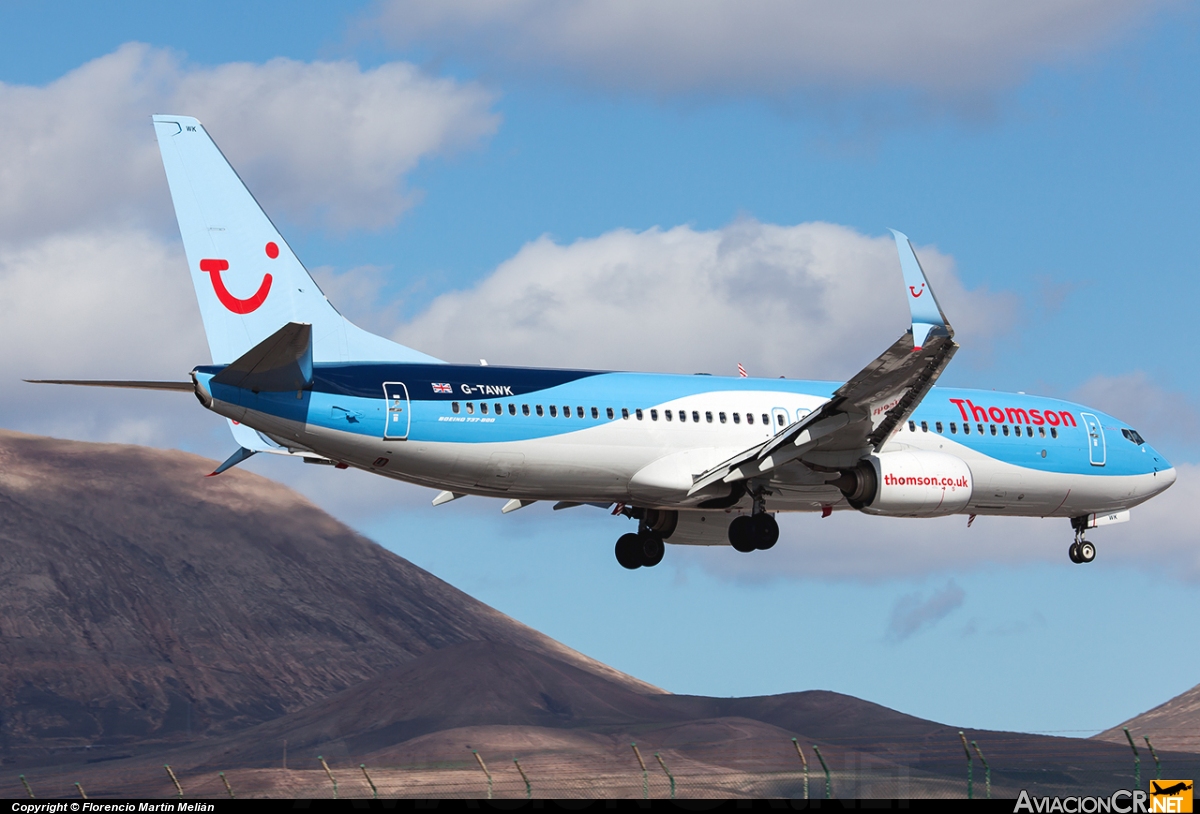 G-TAWK - Boeing 737-8K5 - Thomson Airways