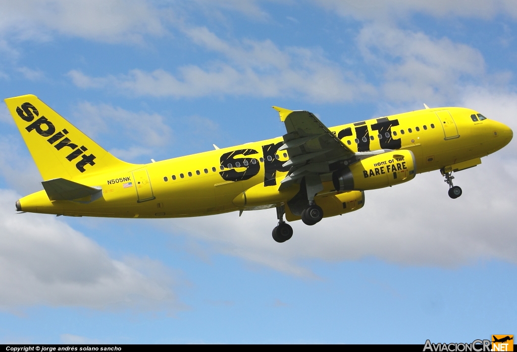 N505NK - Airbus A319-132 - Spirit Airlines