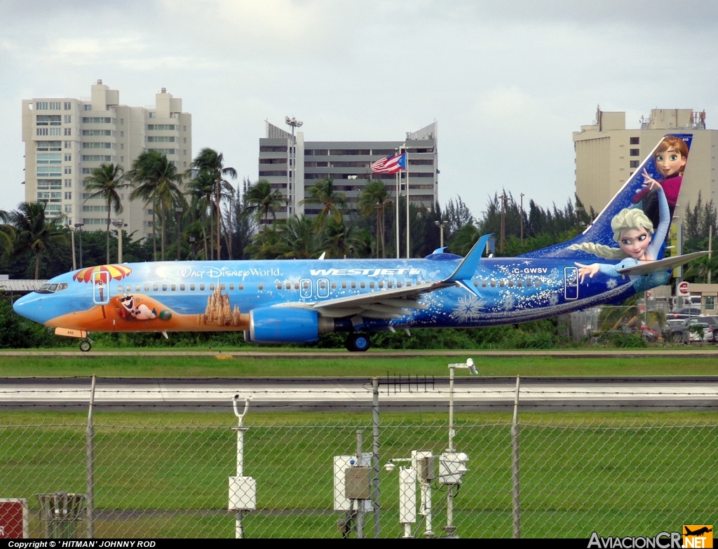 C-GWSV - Boeing 737-8CT - Westjet