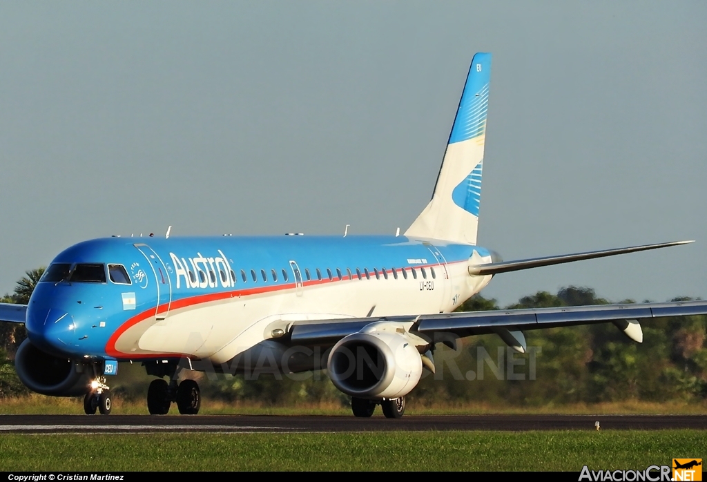LV-CEU - Embraer 190-100IGW - Austral Líneas Aéreas