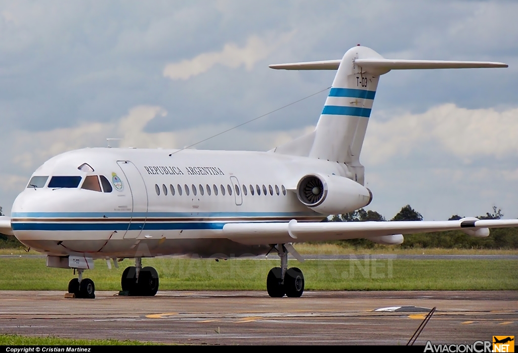 T-03 - Fokker F-28-1000 Fellowship - Argentina - Air Force