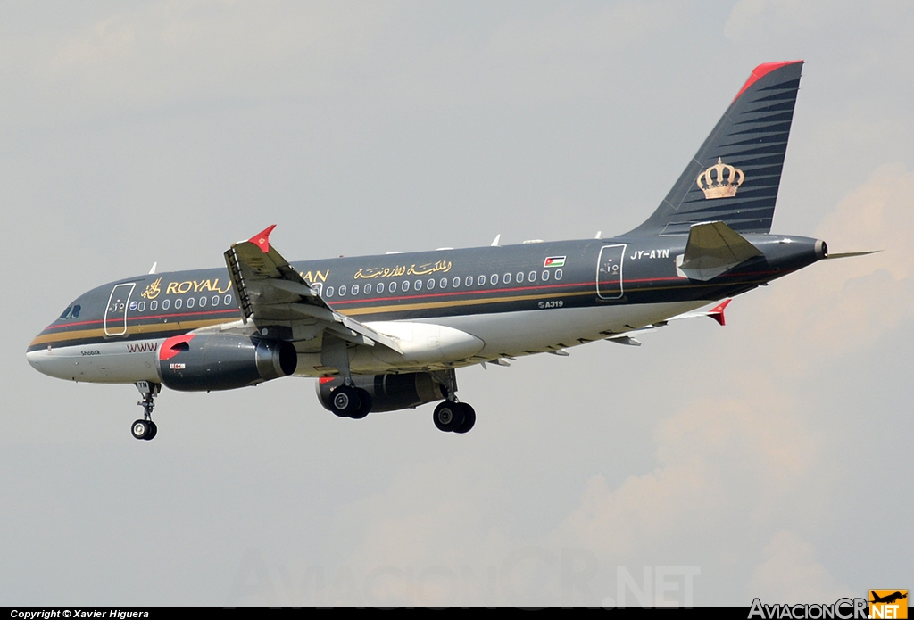 JY-AYN - Airbus A319-132 - Royal Jordanian