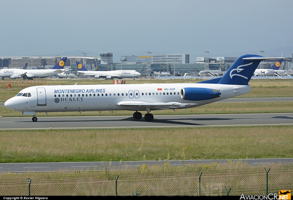 40-AOP - Fokker 100 - Montenegro Airlines