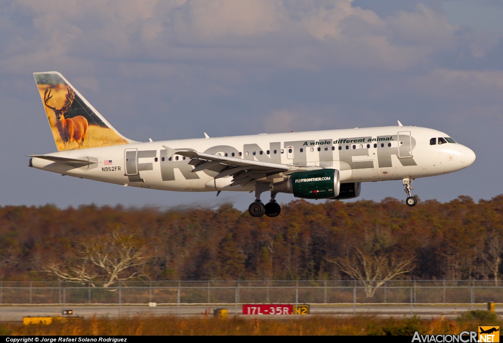 N952FR - Airbus A319-112 - Frontier Airlines